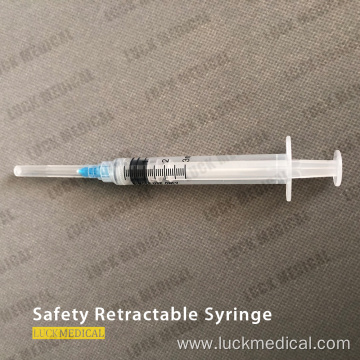 Single Use Safety Syringe with Retractable Needle